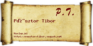 Pásztor Tibor névjegykártya
